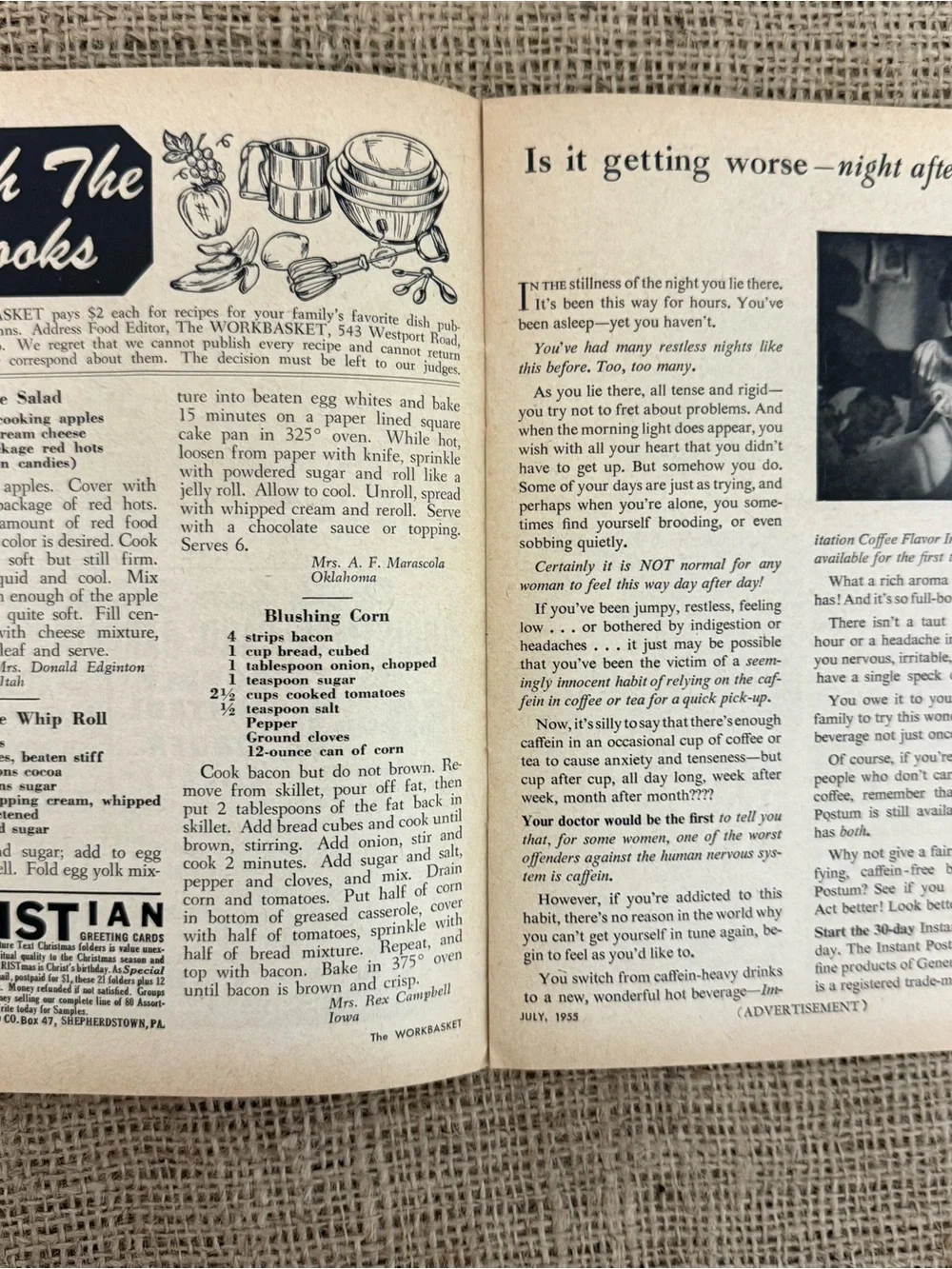 Lot of 7 Workbasket magazines, 1955, 1956,1960, 1961